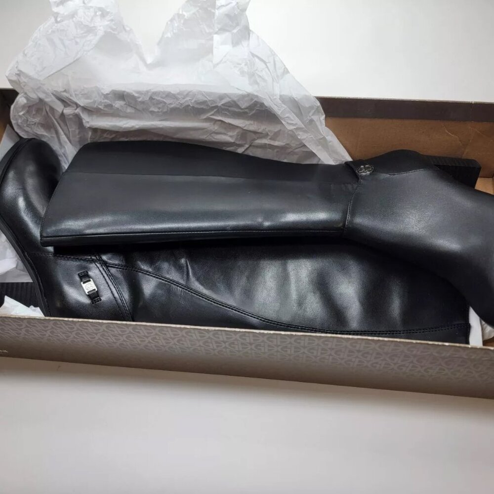 Giani Bernini Womens Odettee Black Leather Almond Toe Knee-High Boots NWT - Picture 2 of 6